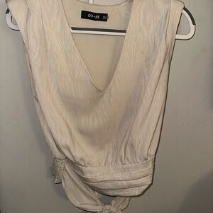 DO+BE Cream Blouse Elegant Top